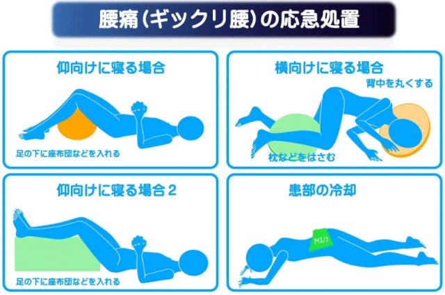 ぎっくり腰の応急処置