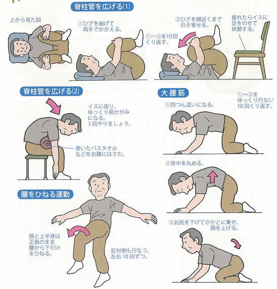 脊柱管を広げる体操